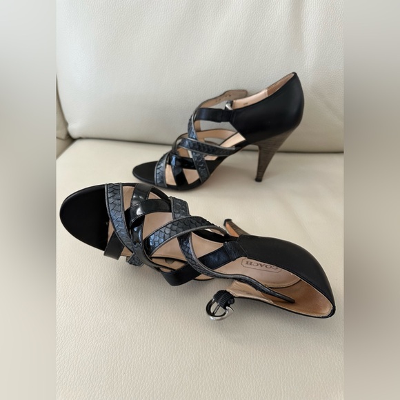 COACH Evie Heeled OpenToe Shoe - Size 8.5 B - Picture 10 of 10